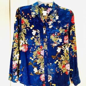 Chico’s Floral Boho Top  Blouse Size 00P